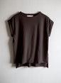 Reverse Cotton 32Gage Jersey,  #821-795, Folded Sleeve Tanktop, BLACK