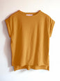 Reverse Cotton 32Gage Jersey, #821-795, Folded Sleeve Tanktop, MARMALADE