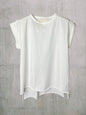 Reverse Cotton 32Gage Jersey, #821-795, Folded Sleeve Tanktop, WHITE