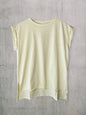 Reverse Cotton 32Gage Jersey,  #821-795, Folded Sleeve Tanktop, YELLOW BUTTER