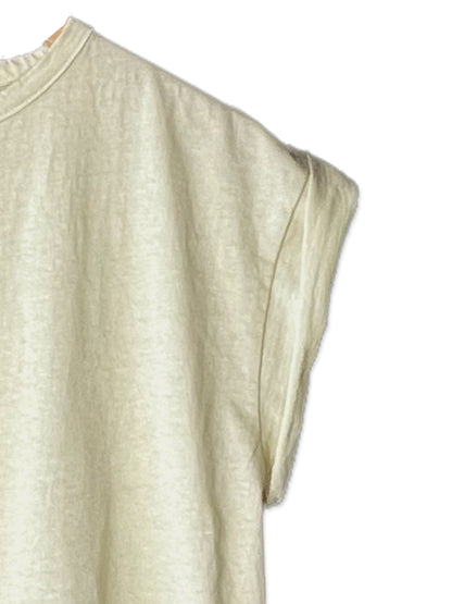 Reverse Cotton 32Gage Jersey,  #821-795, Folded Sleeve Tanktop, YELLOW BUTTER