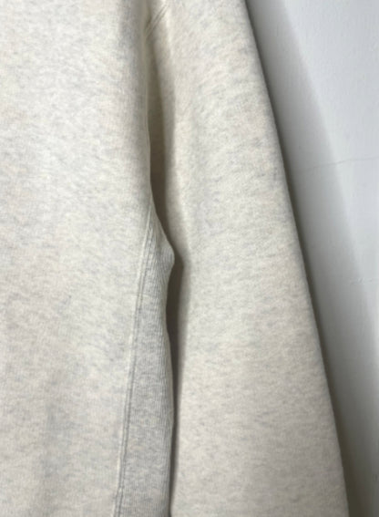 Cotton Tencel Brushed Fleece, LS Clean Boat Neck Sweatshirts, #822-805, OATMEAL, ONE SIZE