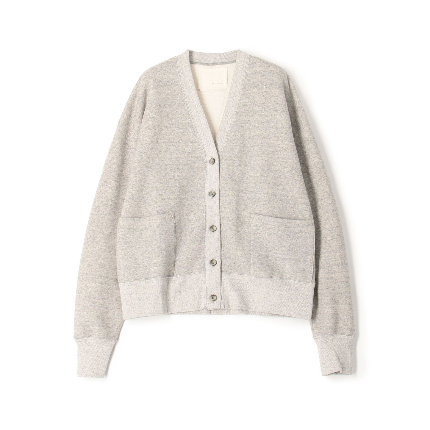 Cotton Tencel Brushed Fleece, LS Cardigan, #822-806, HEATHER GREY, ONE SIZE