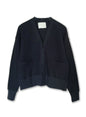 Cotton Tencel Brushed Fleece, LS Cardigan, #822-806, DK CHARCOAL, ONE SIZE