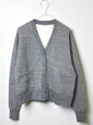 Cotton Tencel Brushed Fleece, LS Cardigan, #822-806, HEATHER CHARCOAL, ONE SIZE