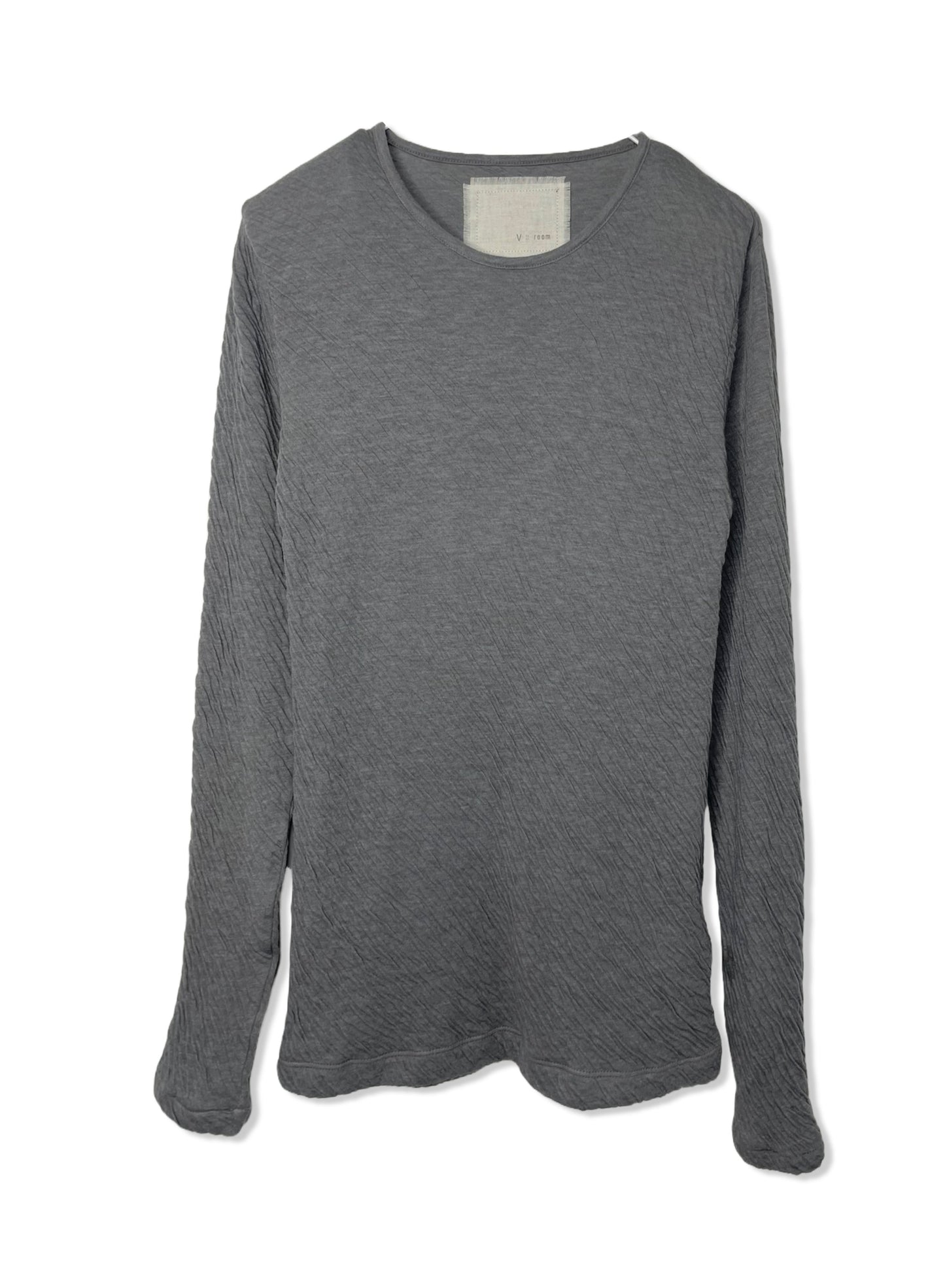 Hi-Soft Double Face, LS Crew Top, #822-807, CHARCOAL