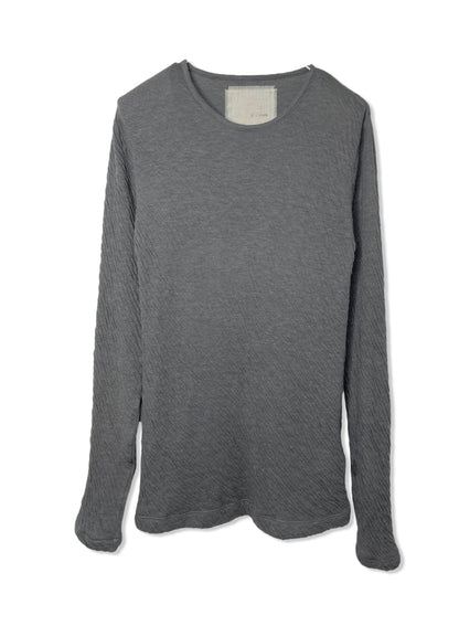 Hi-Soft Double Face, LS Crew Top, #822-807, CHARCOAL