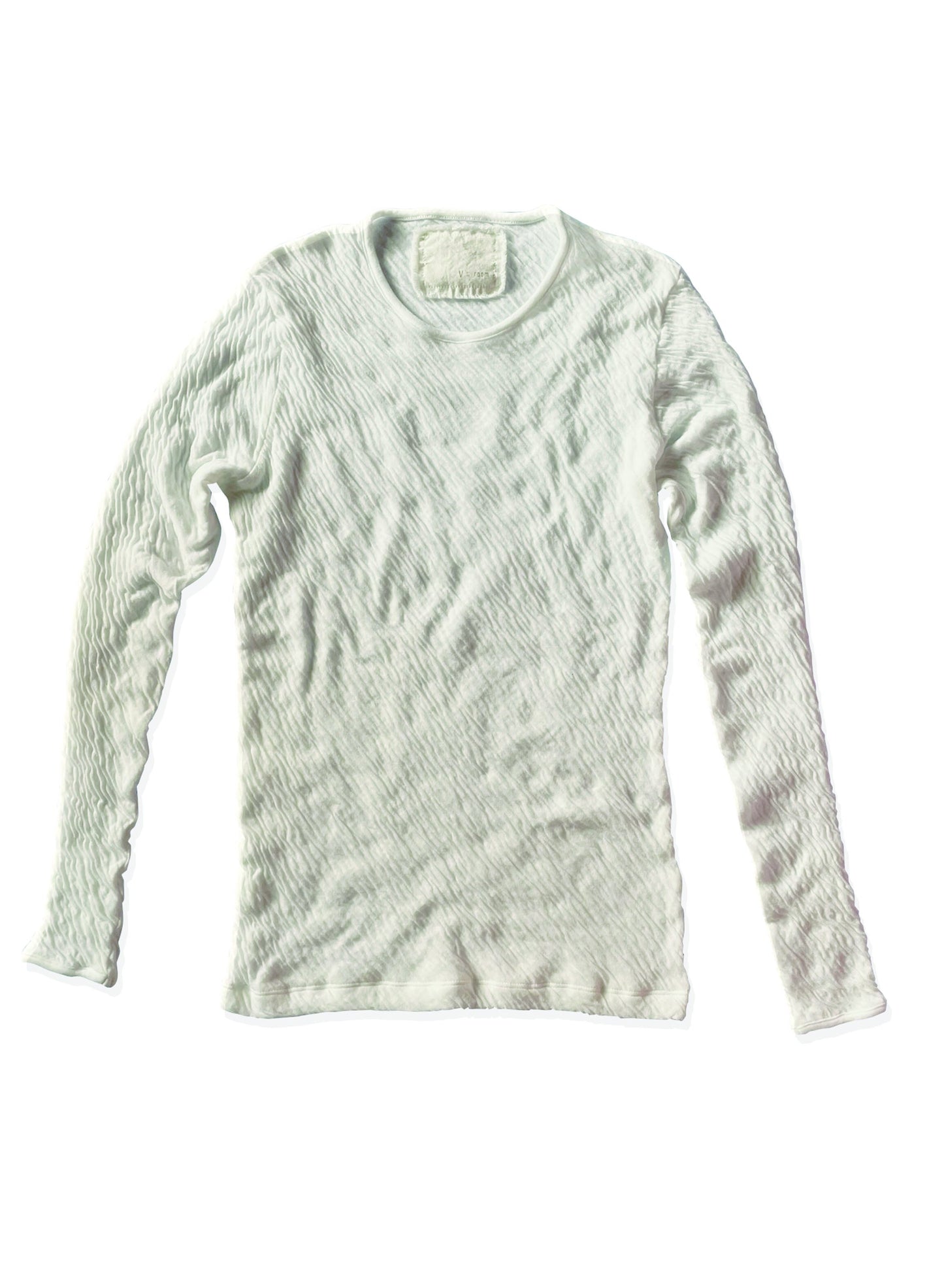 Hi-Soft Double Face, LS Crew Top, #822-807, WHITE