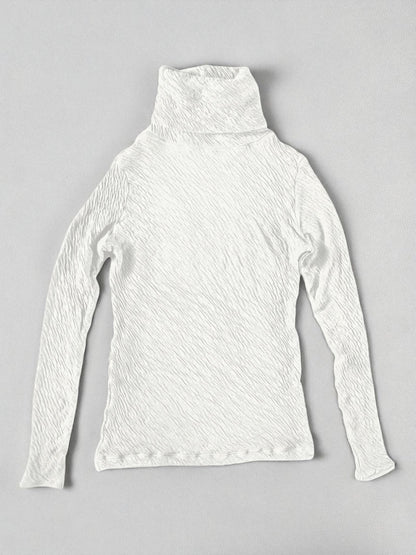 Hi-Soft Double Face, LS Turtle Top, #822-808, WHITE