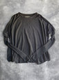Hemp Jersey, #831-816, Oversized LS Crew, Hemp 100%, BLACK, ONE SIZE