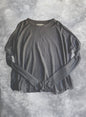 Hemp Jersey, #831-816, Oversized LS Crew, Hemp 100%, CHARCOAL, ONE SIZE