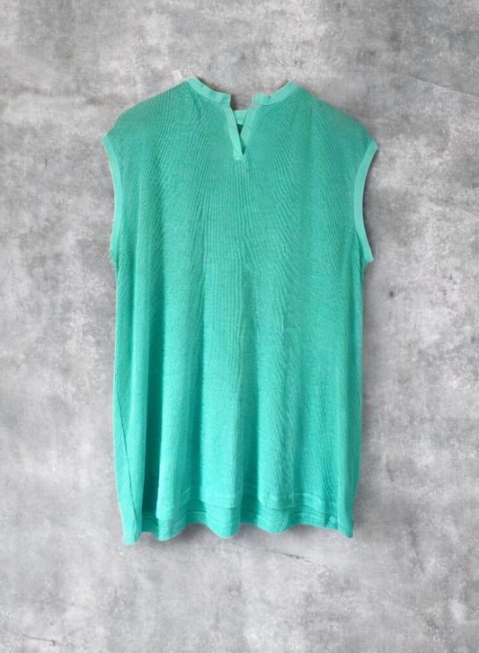 Hemp Rib, #831-817, Slit Tanktop, Hemp 100%, BAYBLUE
