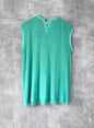 Hemp Rib, #831-817, Slit Tanktop, Hemp 100%, BAYBLUE
