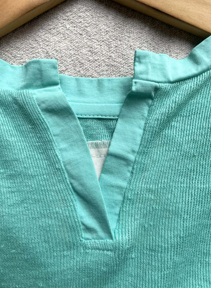 Hemp Rib, #831-817, Slit Tanktop, Hemp 100%, BAYBLUE