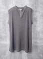 Hemp Rib, #831-817, Slit Tanktop, Hemp 100%, CHARCOAL, OS