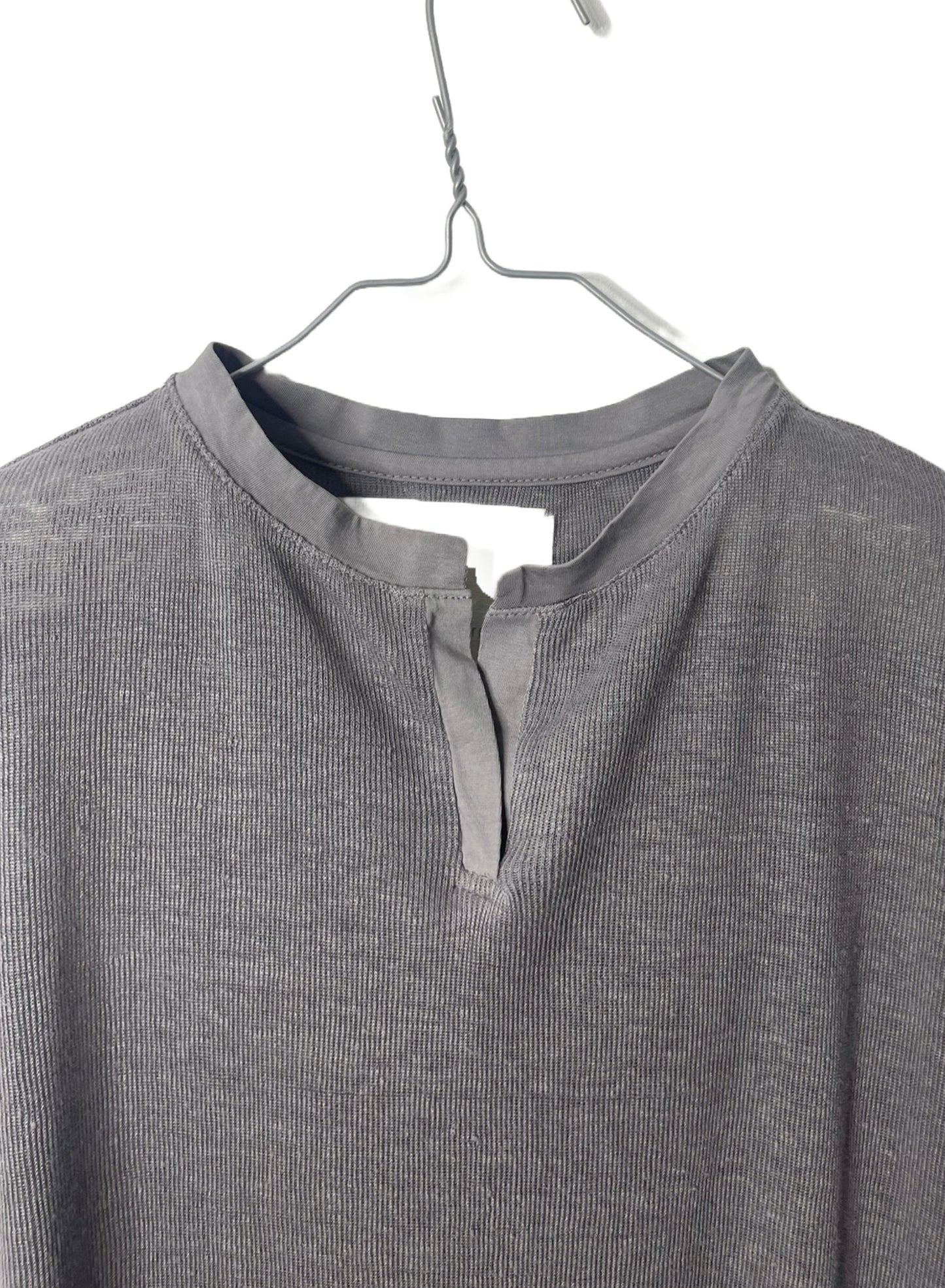 Hemp Rib, #831-817, Slit Tanktop, Hemp 100%, CHARCOAL, OS