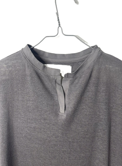Hemp Rib, #831-817, Slit Tanktop, Hemp 100%, CHARCOAL, OS
