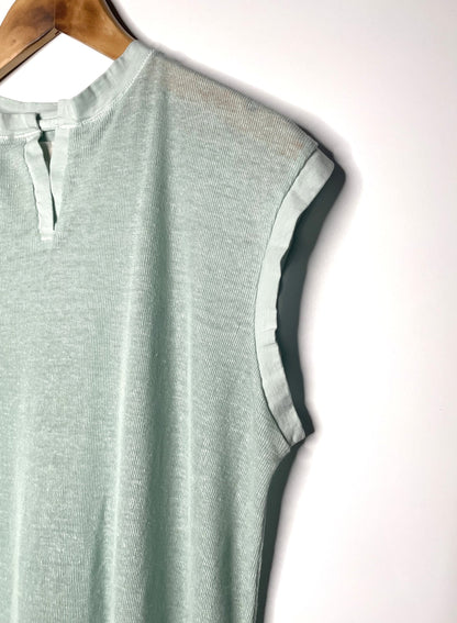 Hemp Rib, #831-817, Slit Tanktop, Hemp 100%, DUST MINT, OS