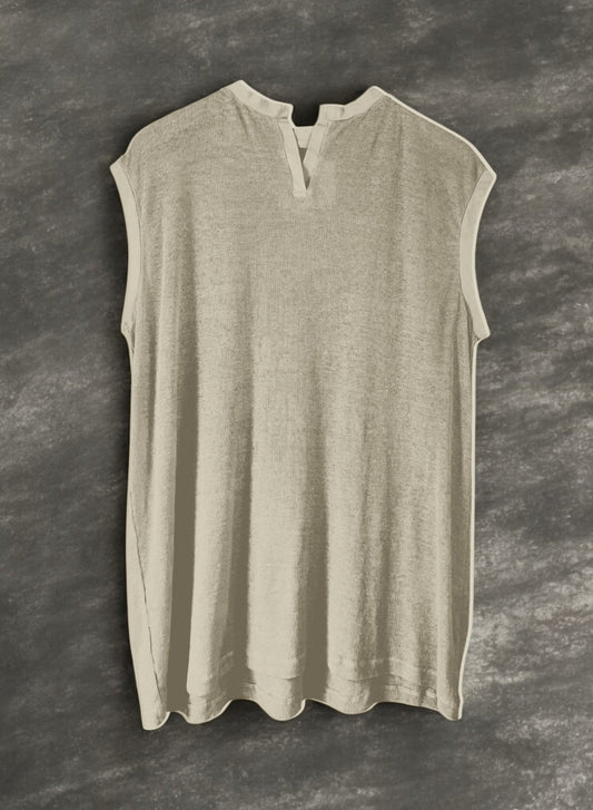 Hemp Rib, #831-817, Slit Tanktop, Hemp 100%, ELEPHANT
