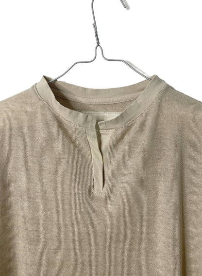 Hemp Rib, #831-817, Slit Tanktop, Hemp 100%, SAND KHAKI, OS