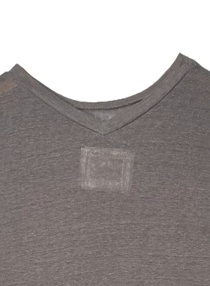 Hemp Rib, Side Panneled back V -LS Crew, #831-819,  Hemp 100%, CHARCOAL