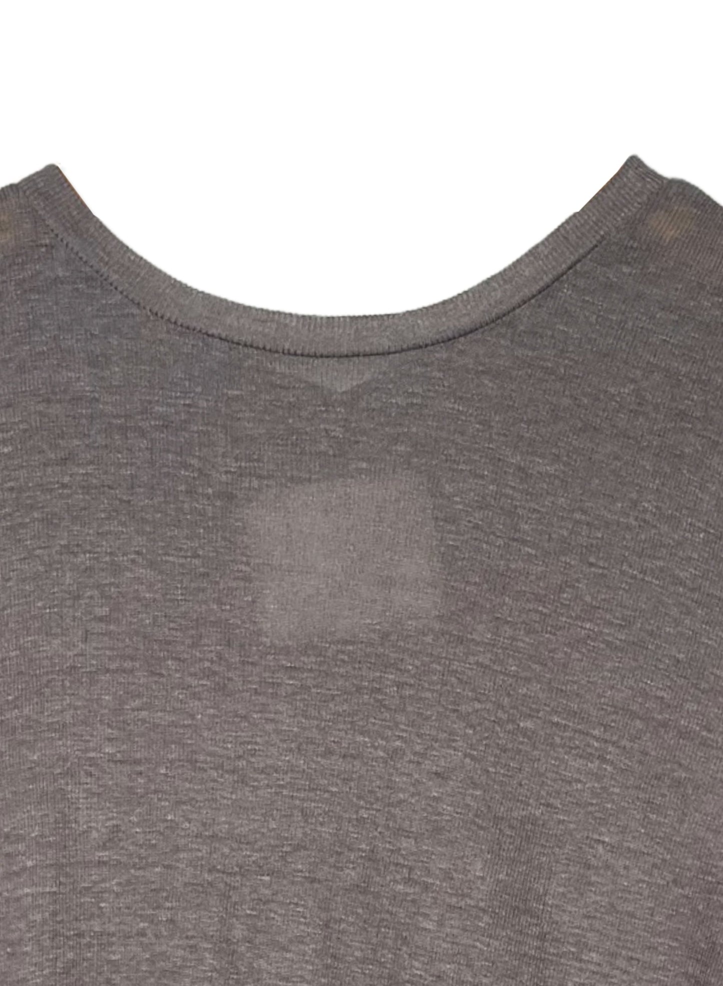 Hemp Rib, Side Panneled back V -LS Crew, #831-819,  Hemp 100%, CHARCOAL