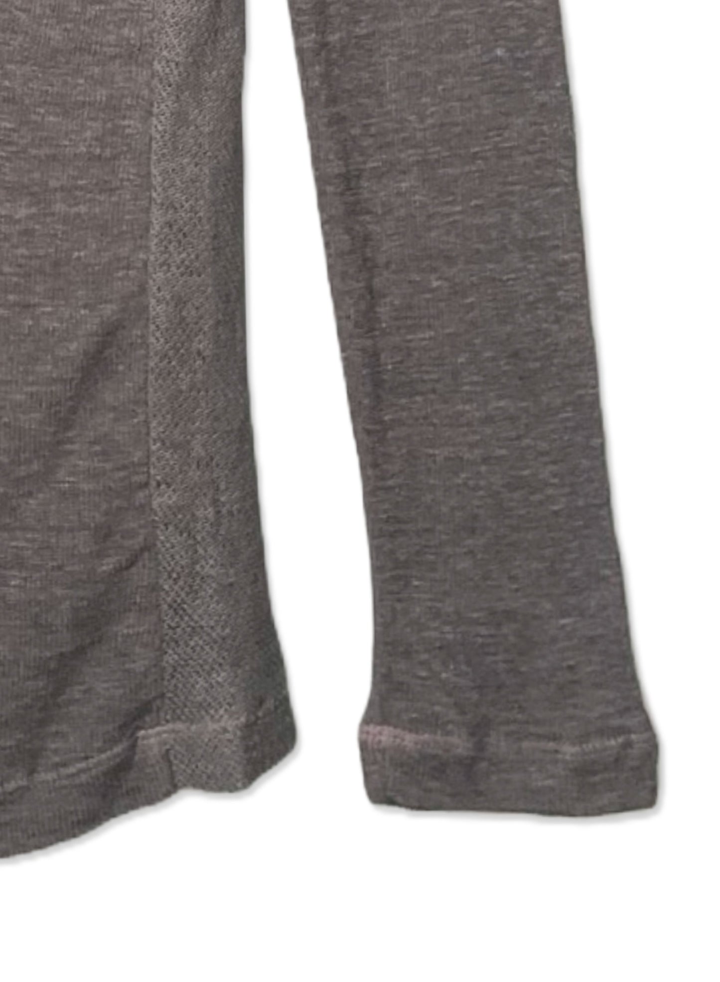 Hemp Rib, Side Panneled back V -LS Crew, #831-819,  Hemp 100%, CHARCOAL