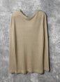 Hemp Rib, Side Panneled back V -LS Crew, #831-819,  Hemp 100%, SAND KHAKI