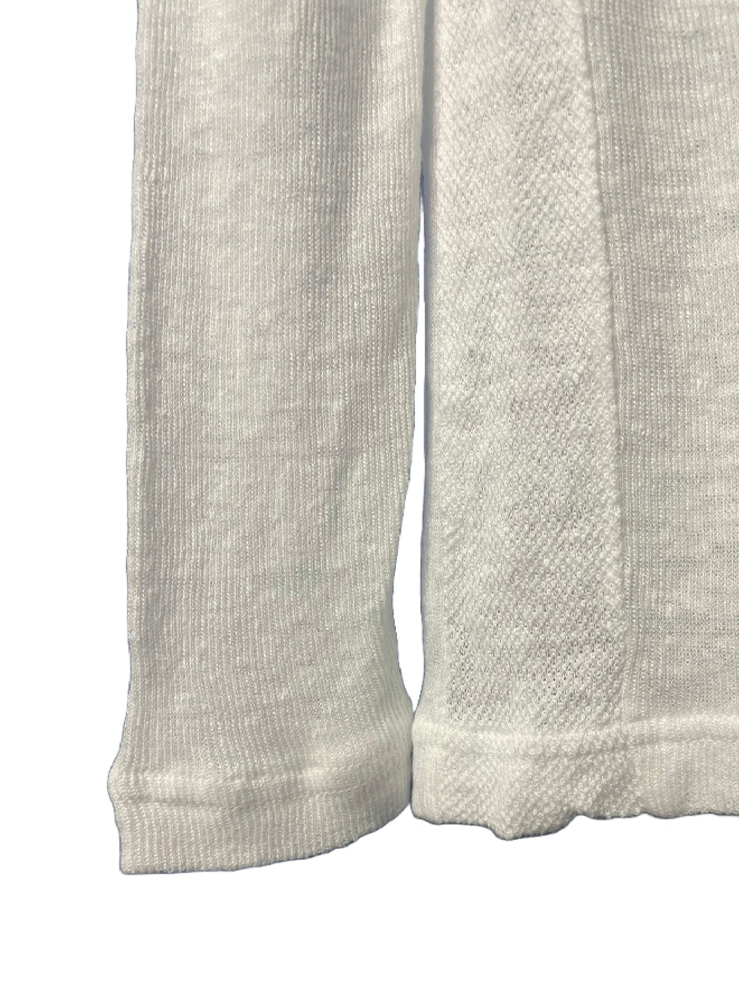 Hemp Rib, Side Panneled back V -LS Crew, #831-819,  Hemp 100%, WHITE