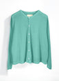Hemp Seed Stichs, #831-822, LS CARDIGAN, Hemp 100%, BAY BLUE
