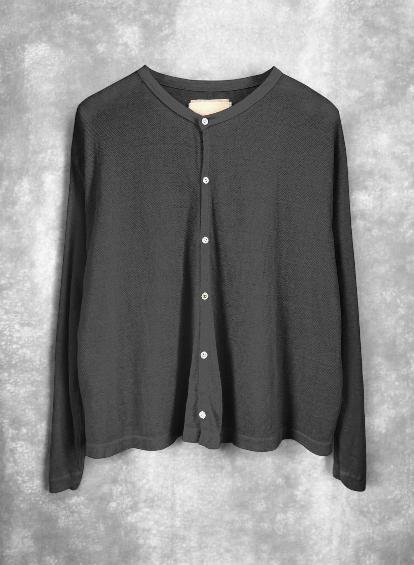 Hemp Seed Stichs,  #831-822, LS CARDIGAN, Hemp 100%, BLACK