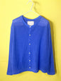 Hemp Seed Stichs,  #831-822, LS CARDIGAN, Hemp 100%, BLUE