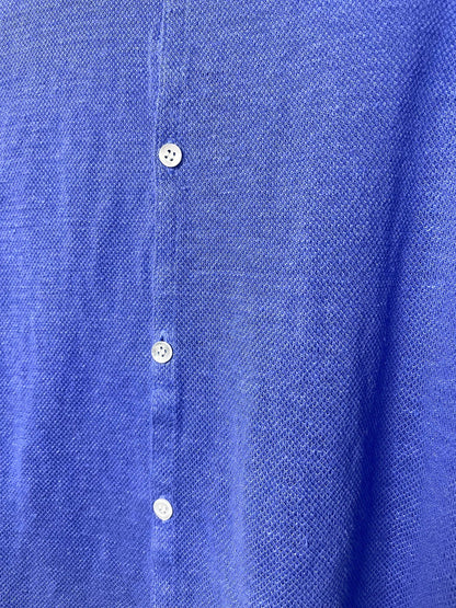 Hemp Seed Stichs,  #831-822, LS CARDIGAN, Hemp 100%, BLUE