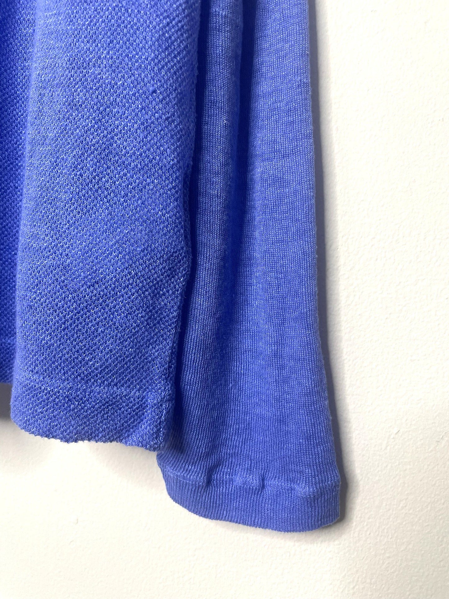Hemp Seed Stichs,  #831-822, LS CARDIGAN, Hemp 100%, BLUE