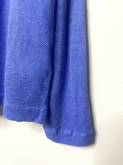 Hemp Seed Stichs,  #831-822, LS CARDIGAN, Hemp 100%, BLUE
