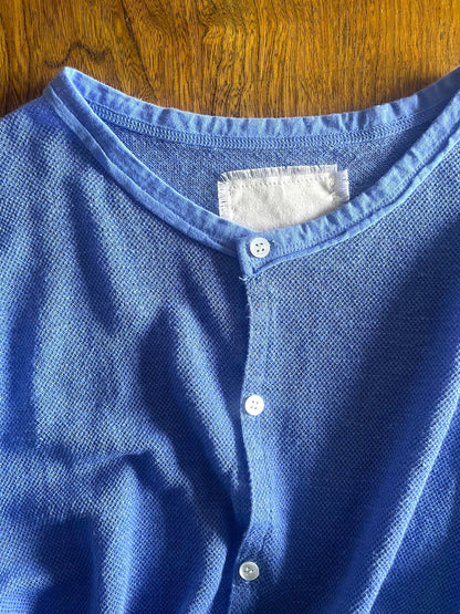 Hemp Seed Stichs,  #831-822, LS CARDIGAN, Hemp 100%, BLUE