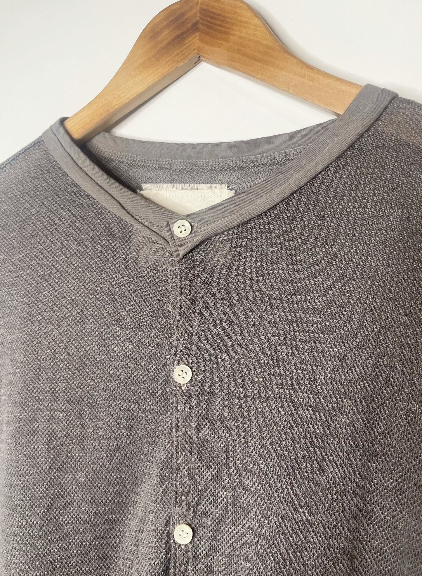 Hemp Seed Stichs,  #831-822, LS CARDIGAN, Hemp 100%, CHARCOAL, OS