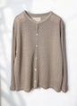 Hemp Seed Stichs,  #831-822, LS CARDIGAN, Hemp 100%, SAND KHAKI