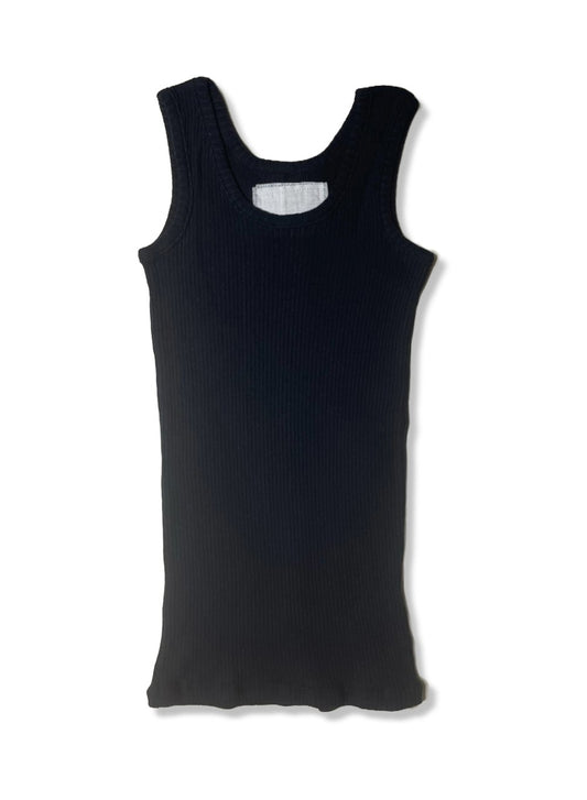 Gauze Rib, TANKTOP, cotton 100%  STYLE #  832-830, ONE SIZE, BLACK