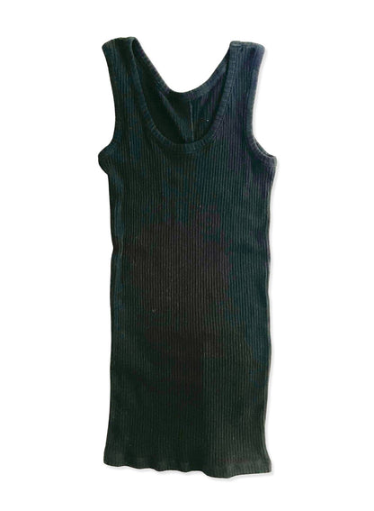 Gauze Rib, TANKTOP, cotton 100%  STYLE #  832-830, ONE SIZE, BLACK