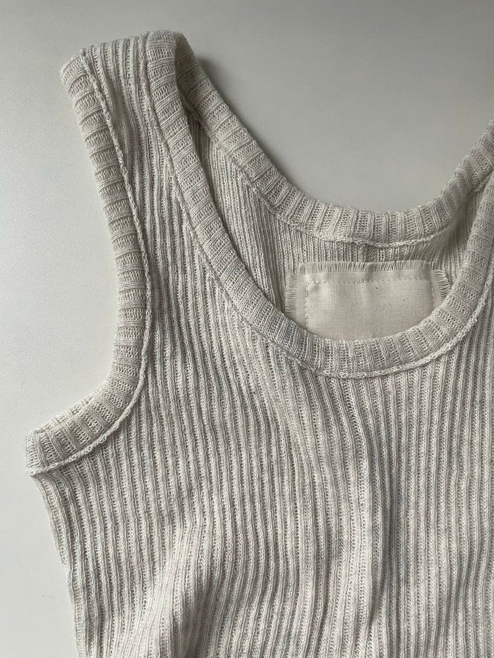 Gauze Rib, TANKTOP, cotton 100%  STYLE #  832-830, ONE SIZE, BLACK