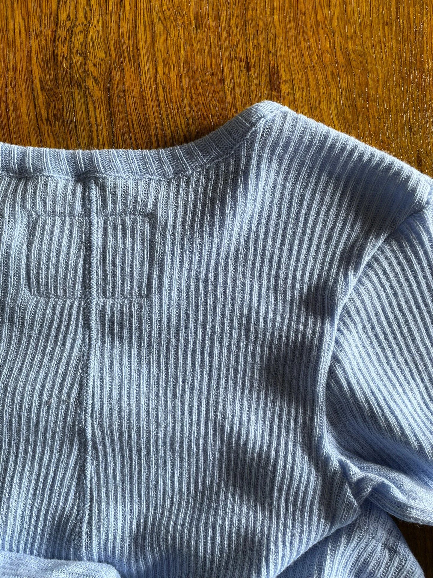 Gauze Rib, LS CREW, cotton 100%  STYLE #  832-831, LIGHT BLUE