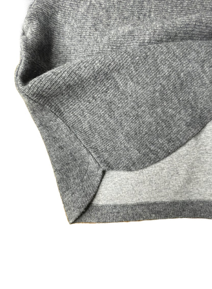 Wool DBL Face, Boat Neck Top, #832-836, 41%cotton, 38%wool, 21%nylon, GREY, ONE SIZE