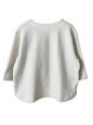 Wool DBL Face, Boat Neck Top, #832-836, 41%cotton, 38%wool, 21%nylon, WHITE, ONE SIZE