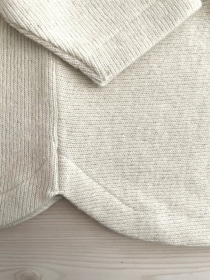 Wool DBL Face, Boat Neck Top, #832-836, 41%cotton, 38%wool, 21%nylon, WHITE, ONE SIZE