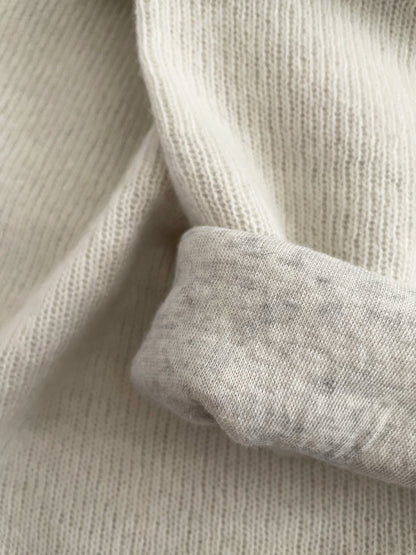 Wool DBL Face, Boat Neck Top, #832-836, 41%cotton, 38%wool, 21%nylon, WHITE, ONE SIZE