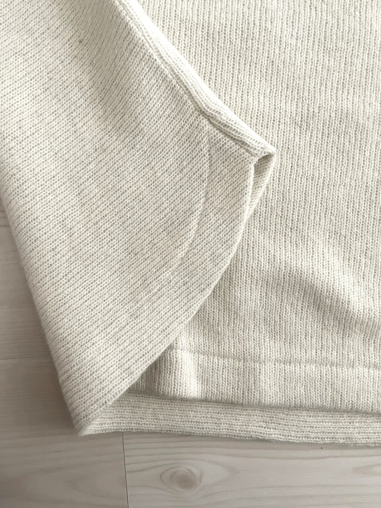 Wool DBL Face, Boat Neck Top, #832-836, 41%cotton, 38%wool, 21%nylon, WHITE, ONE SIZE