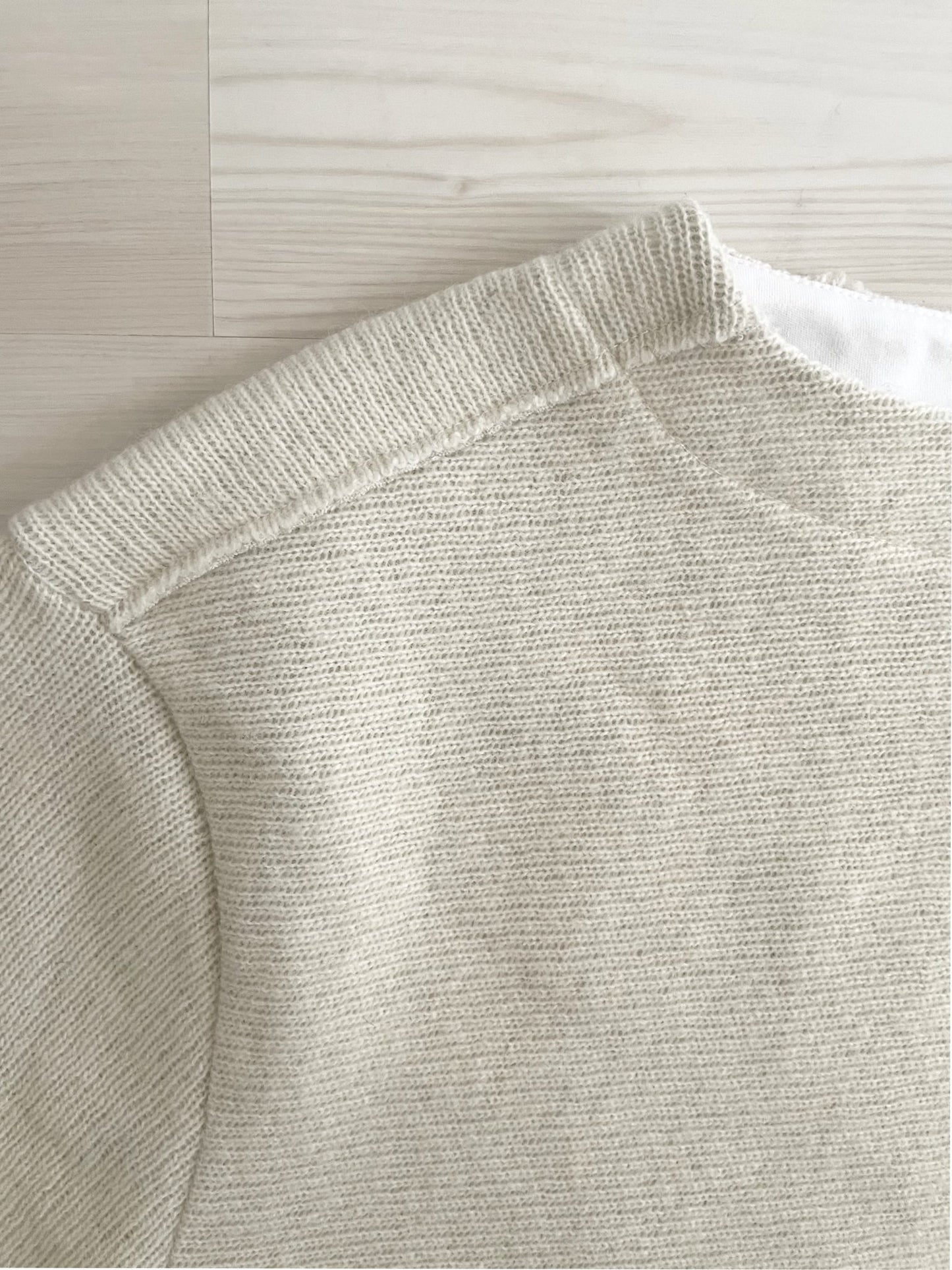 Wool DBL Face, Boat Neck Top, #832-836, 41%cotton, 38%wool, 21%nylon, WHITE, ONE SIZE