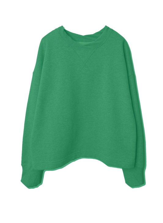 Cotton Fleece, LS  CREW, #832-838, 100%cotton, GREEN