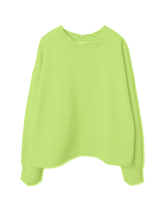 Cotton Fleece, LS CREW, #832-838, 100%cotton, YELLOW